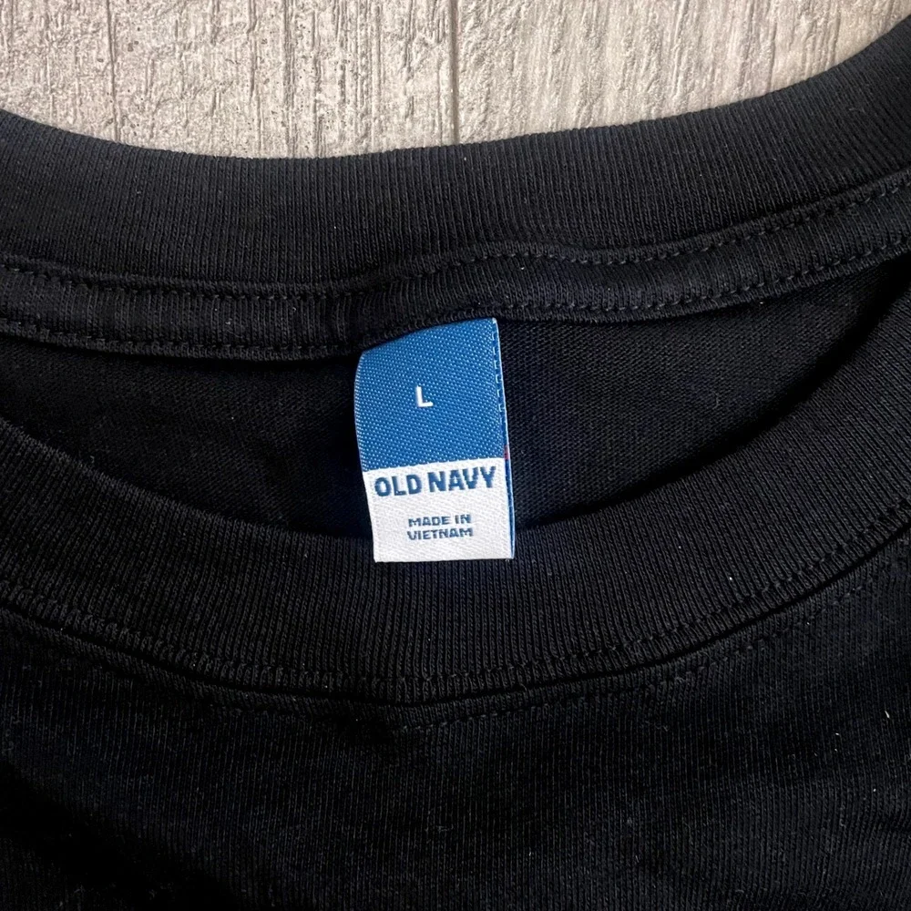Old Navy Womens Black Cotton Jersey Short Sleeve Maxi T-Shirt Dress L 886469-01